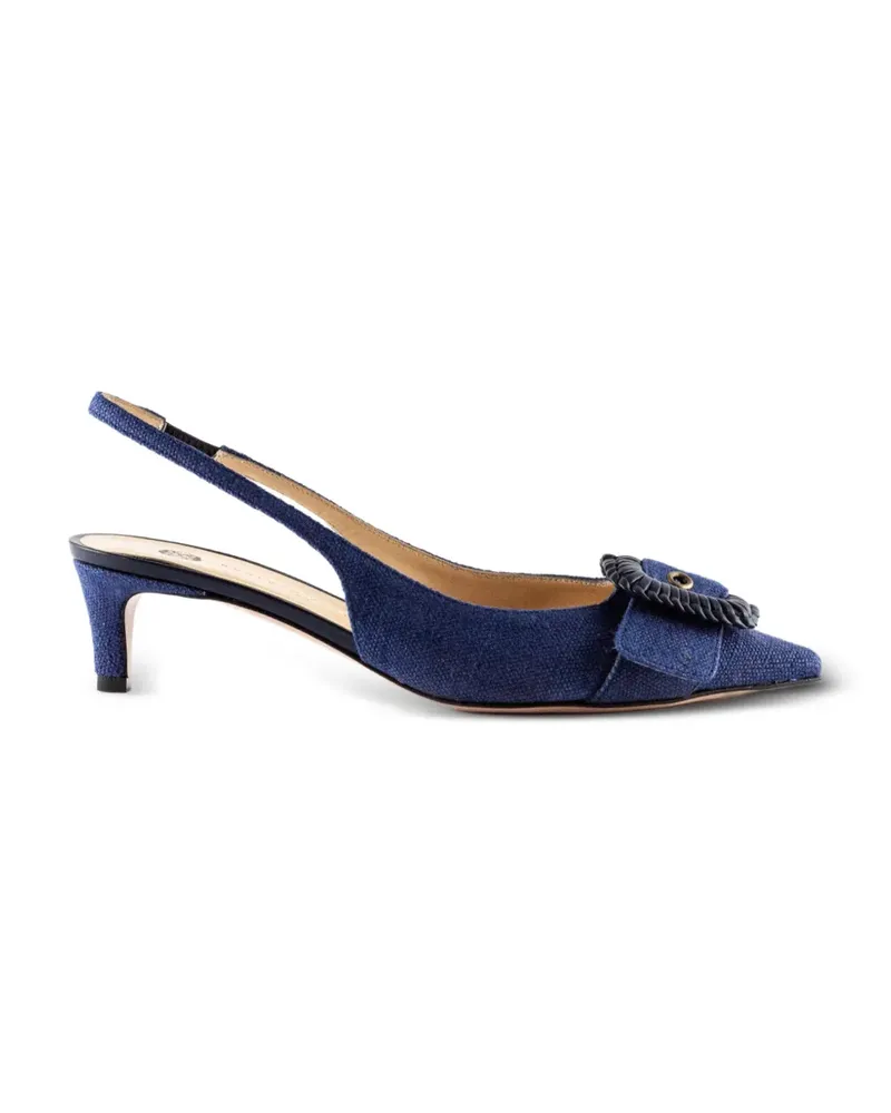 FESTA Milano Spitze Pumps mit Schnalle 50mm - Blau Blau