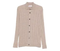Gerippter Cardigan - Nude