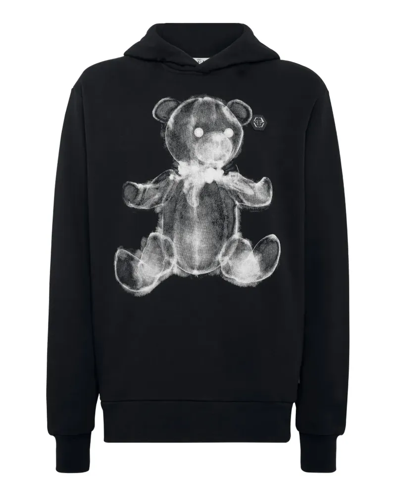 Philipp Plein Hoodie mit Teddy-Print - Schwarz Schwarz