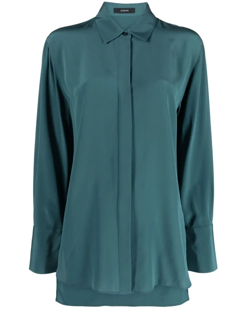 Joseph Crepe de Soie Bold Seidenbluse - Grün Grün