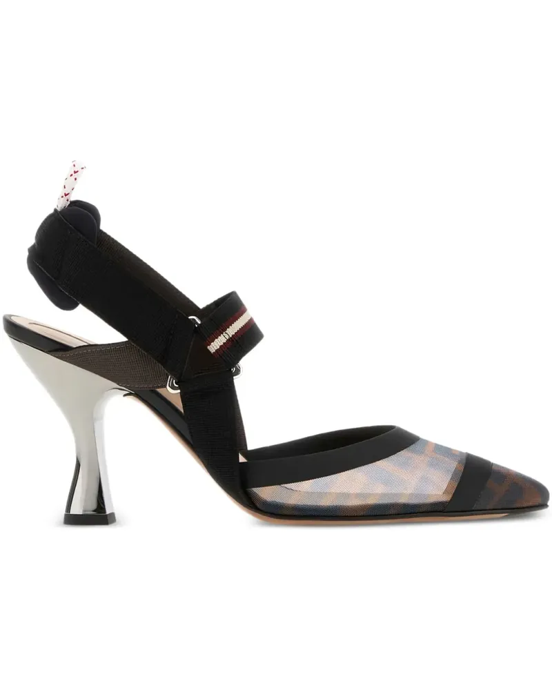 Fendi Slingback-Pumps mit "Zucca"-Muster - Braun Braun