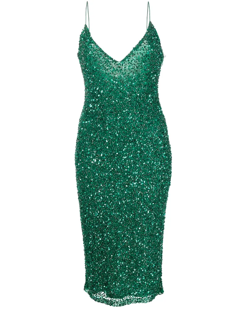 Retrofête Billie Midikleid mit Pailletten - Grün Grün