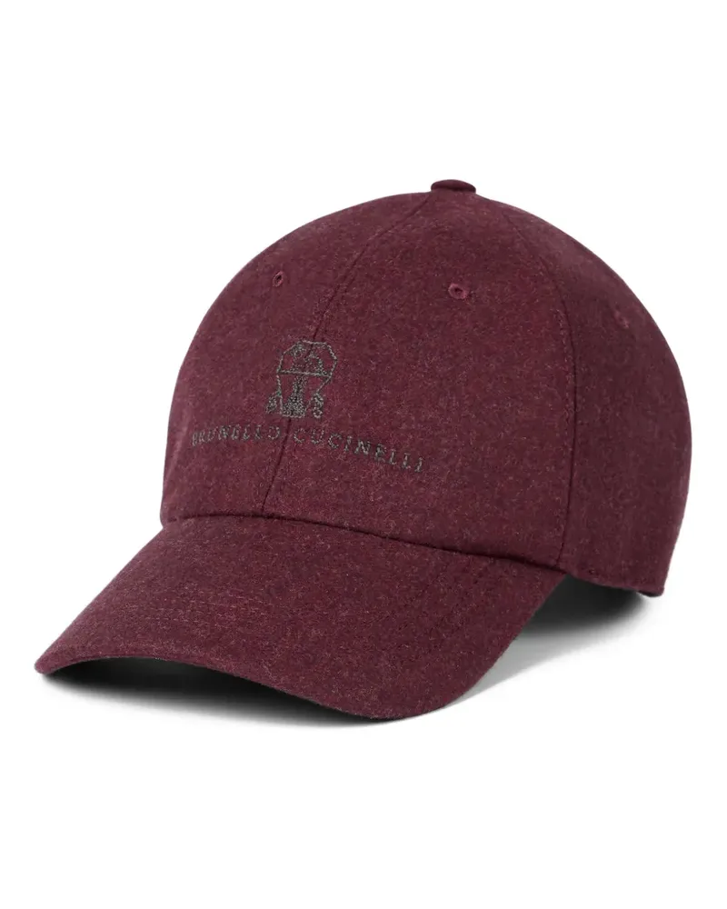 Brunello Cucinelli Baseballkappe mit Stickerei - Rot Rot
