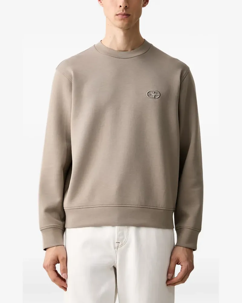 Emporio Armani Sweatshirt mit Logo-Stickerei - Nude Nude