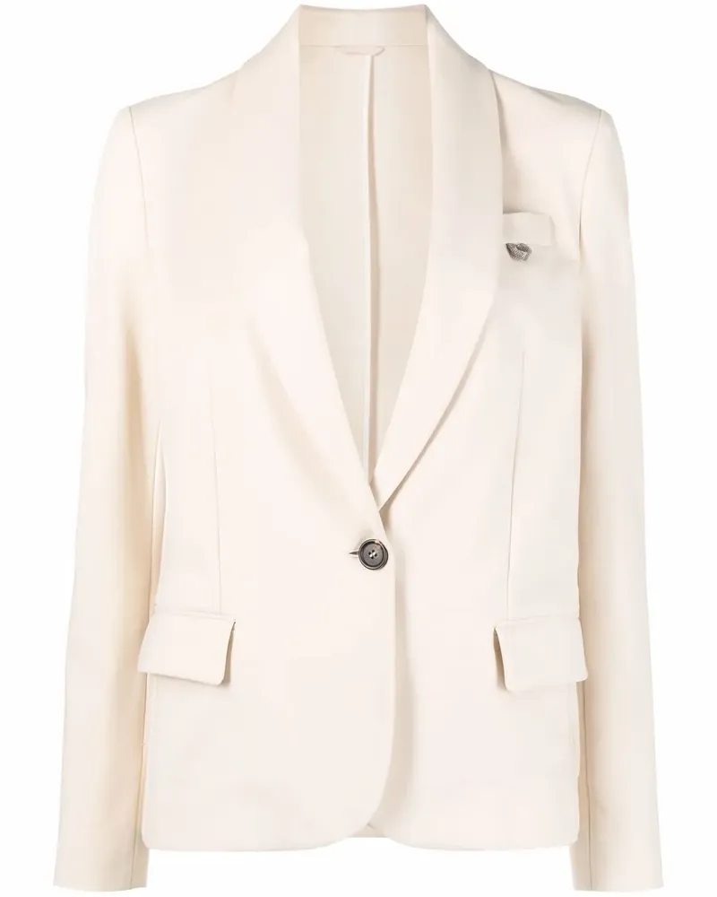 Brunello Cucinelli Einreihiger Blazer - Nude Nude
