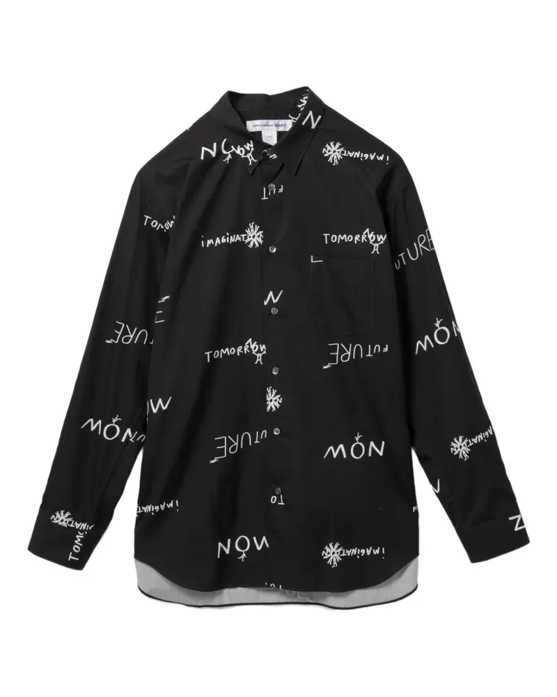Comme des Garçons Hemd mit grafischem Print - Schwarz Schwarz