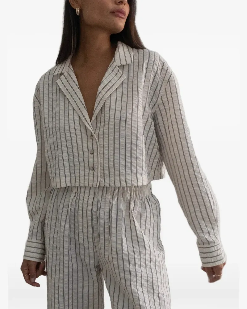 taylor Cabana cropped shirt - Weiß Weiß