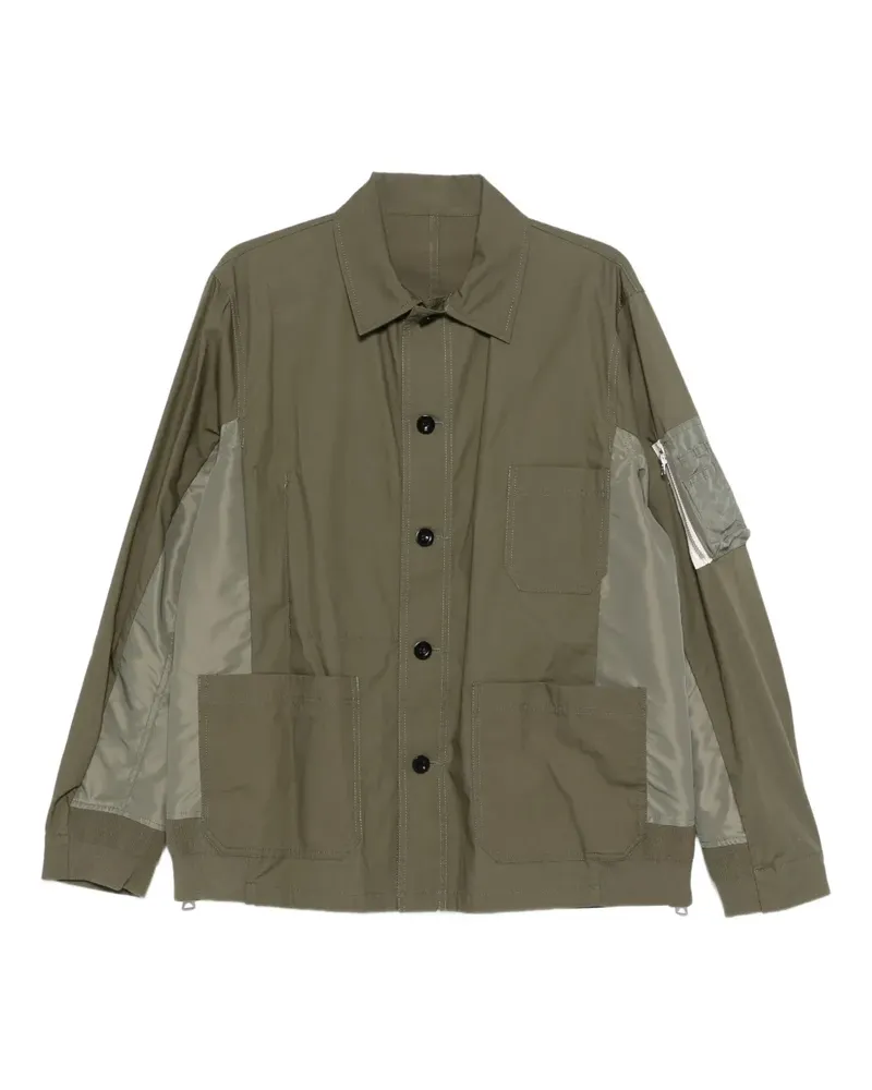 Sacai Jacke mit Knopfleiste - Grün Grün