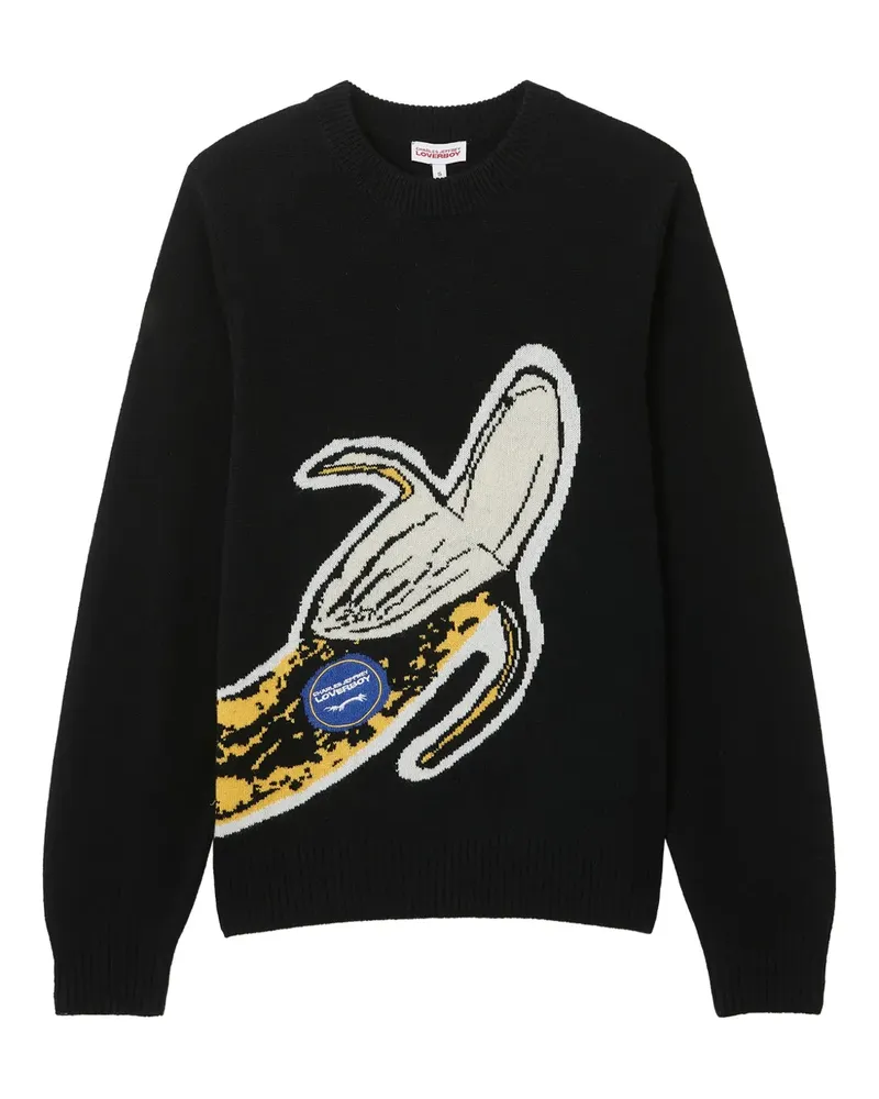 Charles Jeffrey Loverboy banana-graphic sweater - Schwarz Schwarz