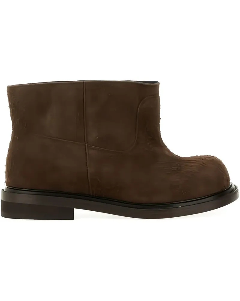 Moschino suede round-toe boots - Braun Braun