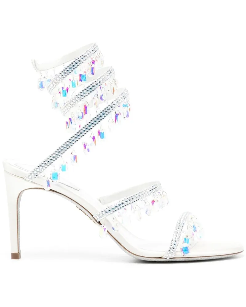 René Caovilla Verzierte Chandelier Sandalen - Weiß Weiß