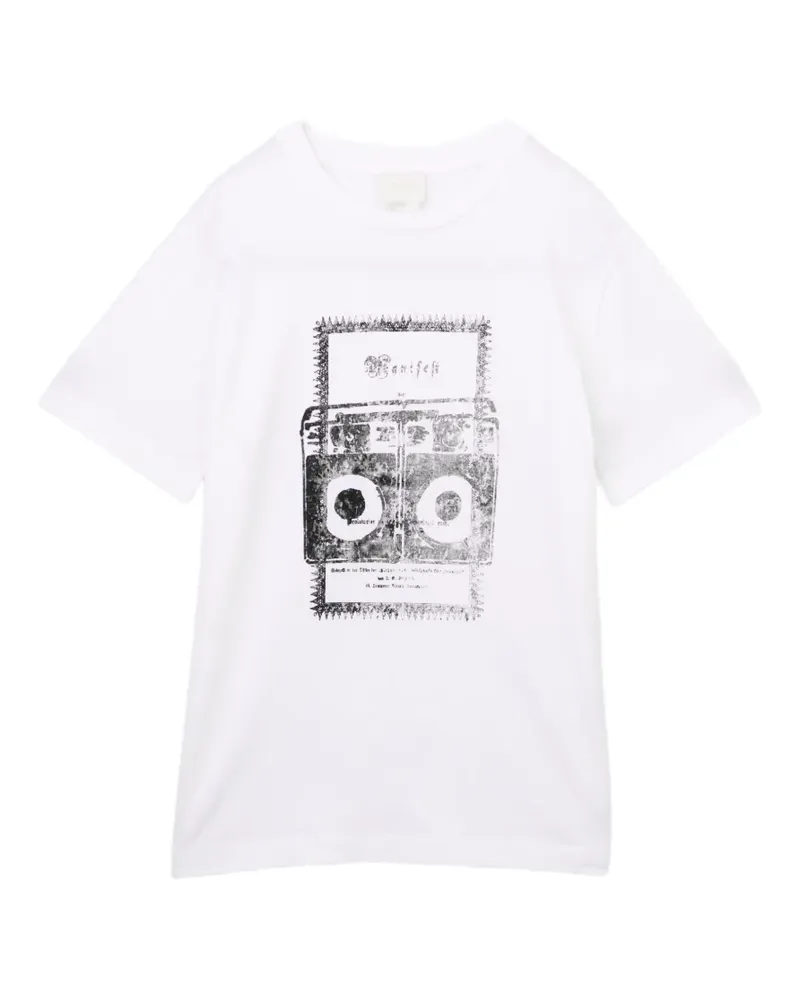 A.P.C. T-Shirt mit grafischem Print - Weiß Weiß