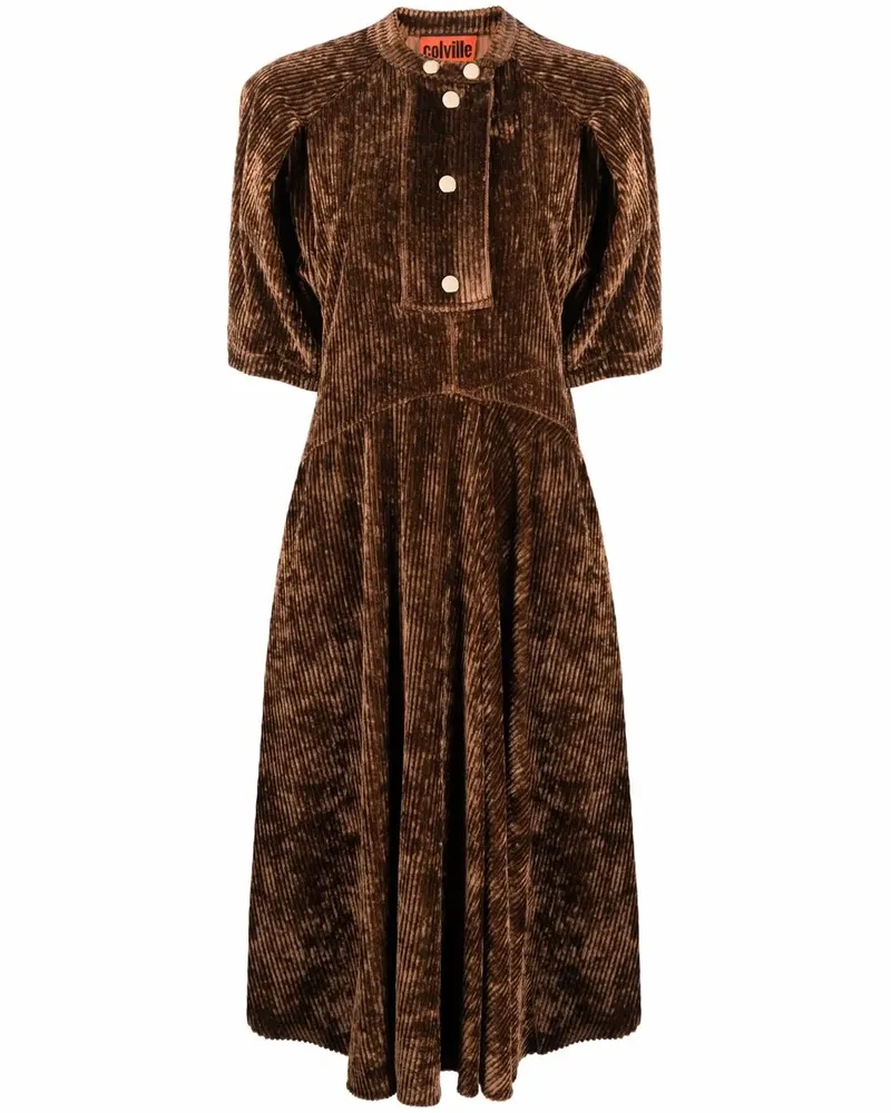 Colville Midikleid aus Cord - Braun Braun