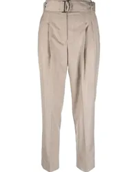 HUGO BOSS Cropped-Taillenhose Nude