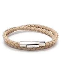 TOD'S Geflochtenes Lederarmband Nude