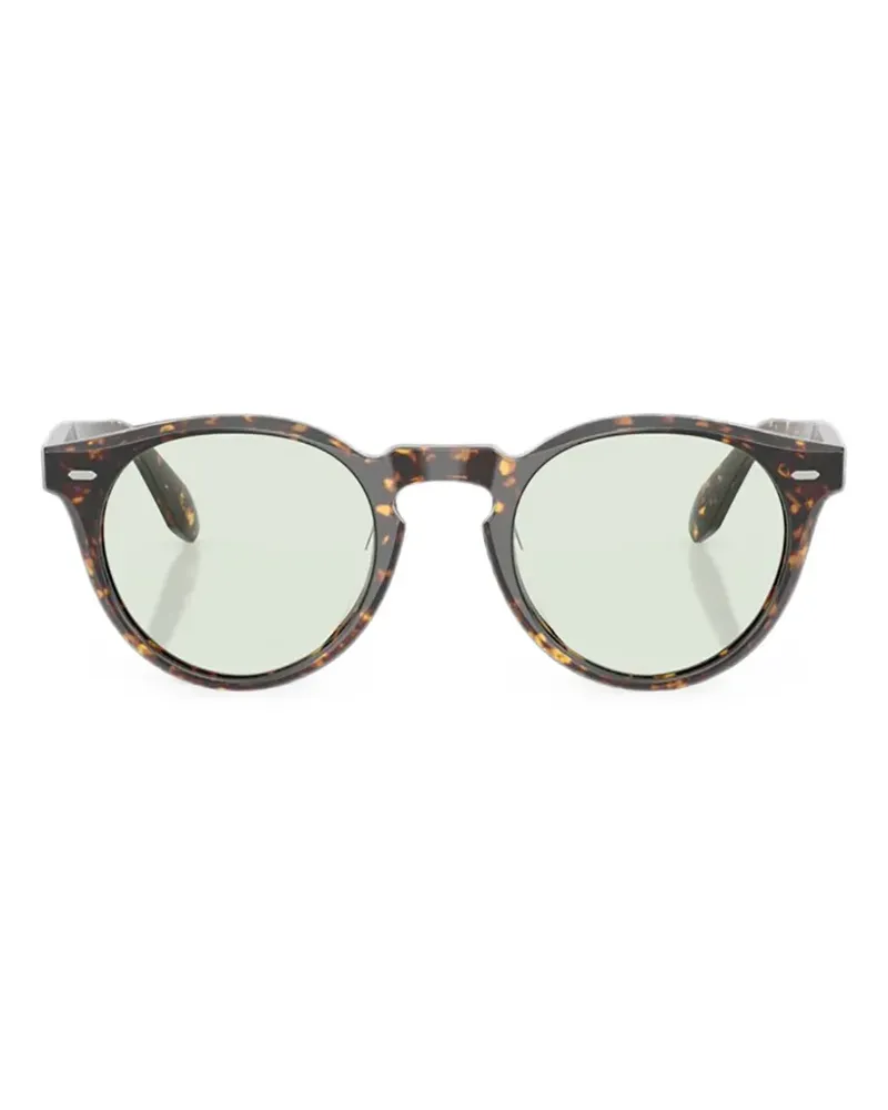 Oliver Peoples N.07 Sonnenbrille mit rundem Gestell - Braun Braun