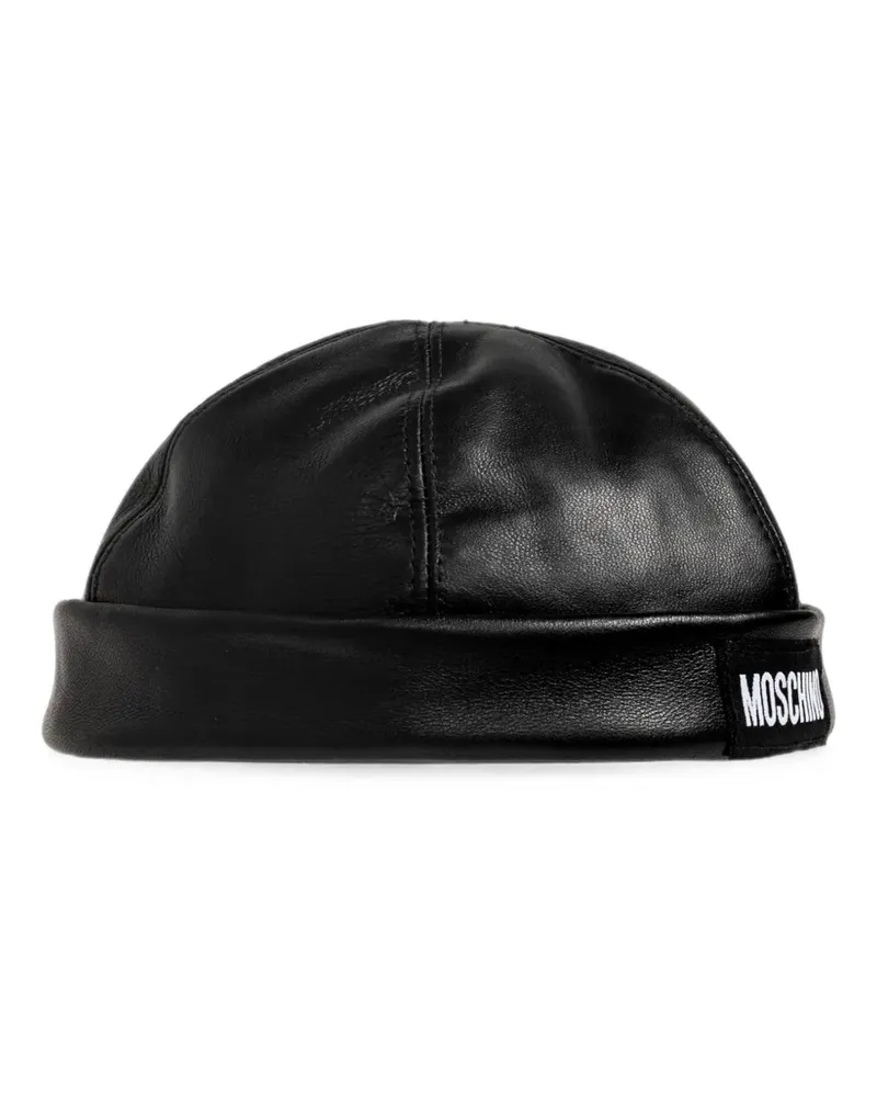 Moschino Hut mit Logo-Patch - Schwarz Schwarz