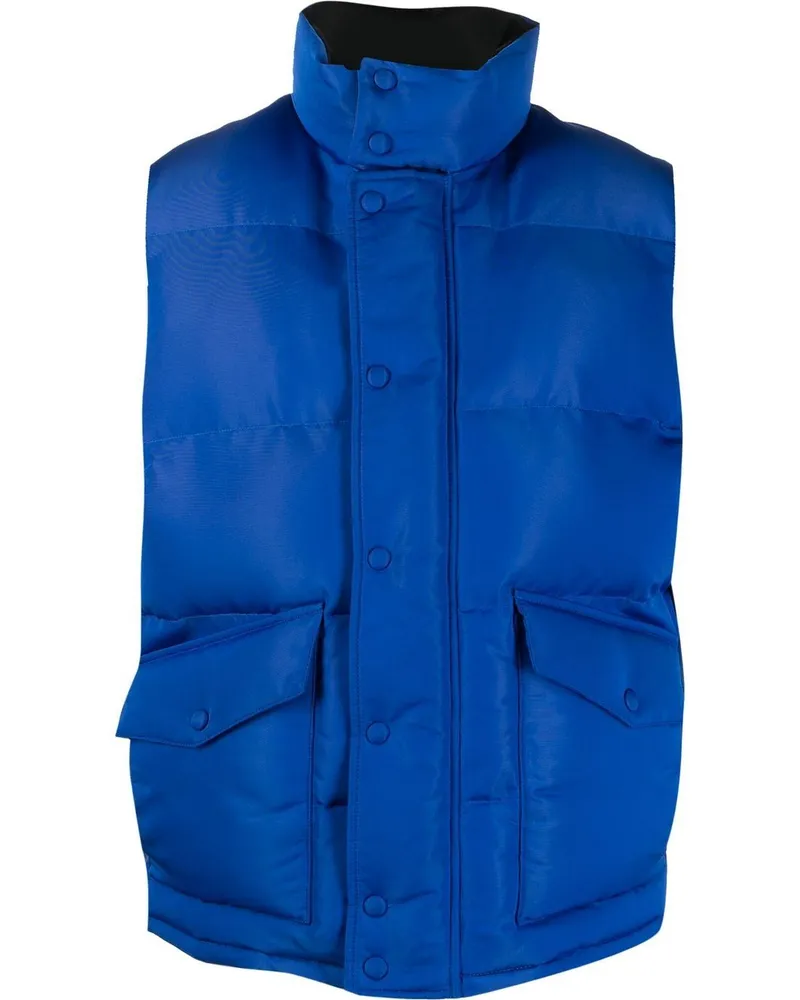 Alexander McQueen Steppweste mit Logo-Print - Blau Blau