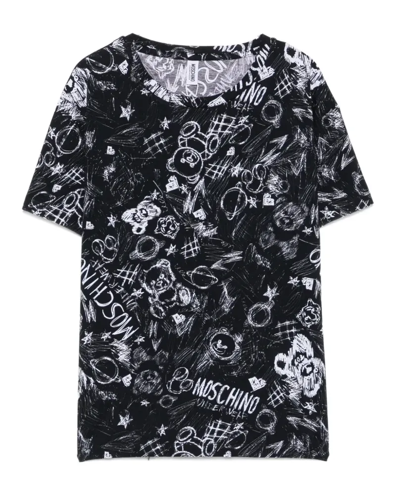 Moschino graphic-print T-shirt - Schwarz Schwarz