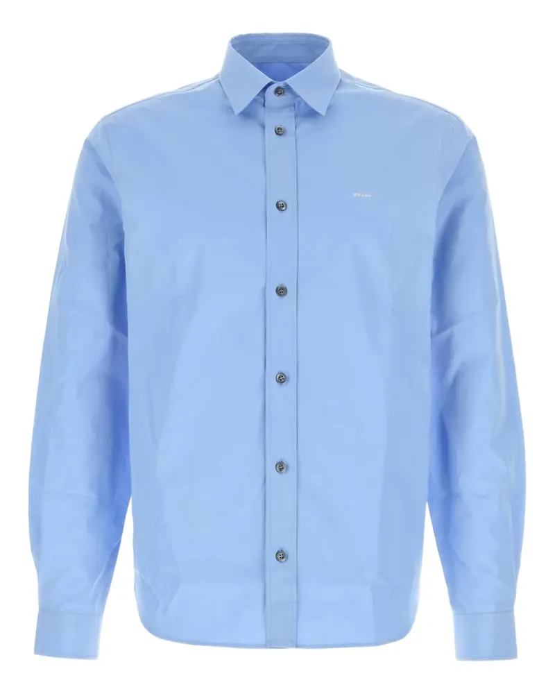 Prada Hemd aus Popeline - Blau Blau