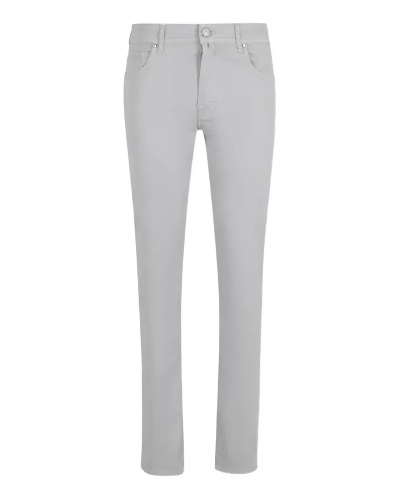 Jacob Cohën logo-patch jeans - Grau Grau