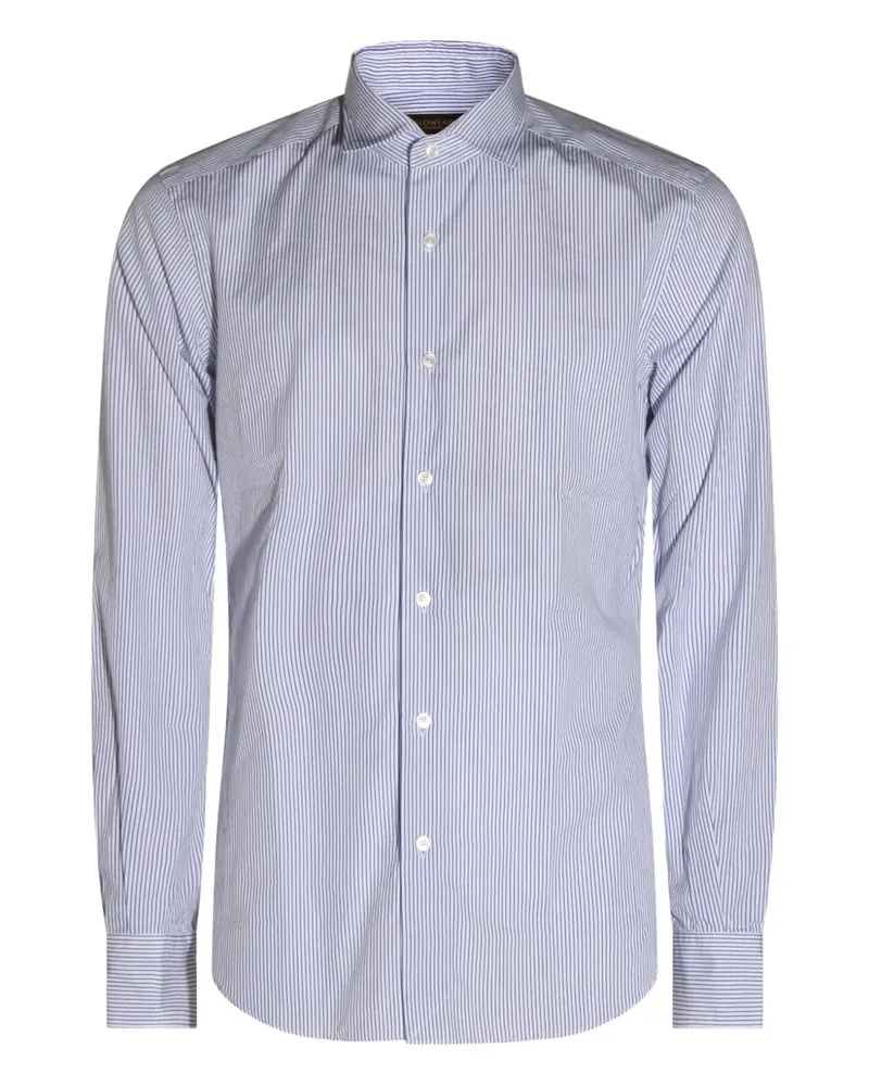 Glanshirt Gestreiftes Hemd - Blau Blau