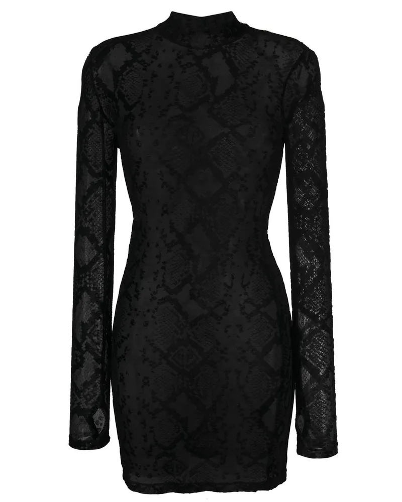 Philipp Plein Sheer-Kleid - Schwarz Schwarz
