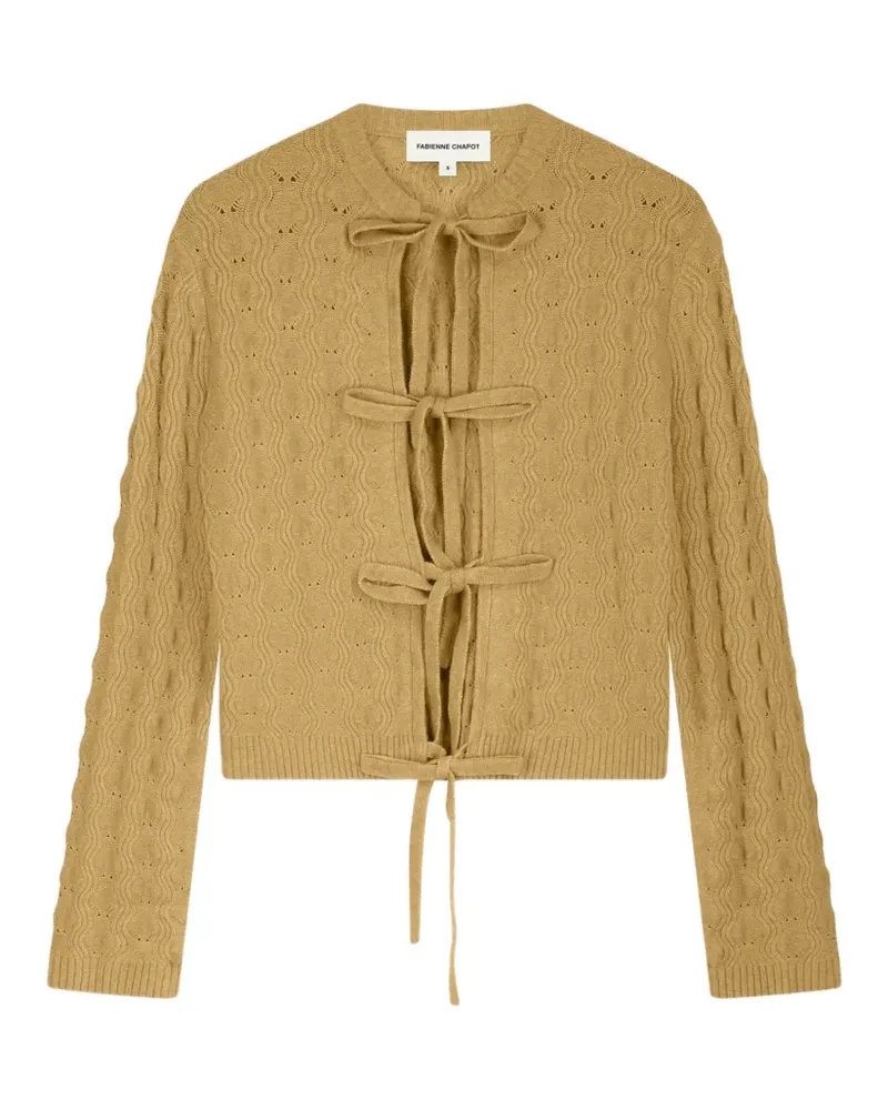 Fabienne Chapot Chelsea Cardigan mit Schleifenverschluss - Nude Nude