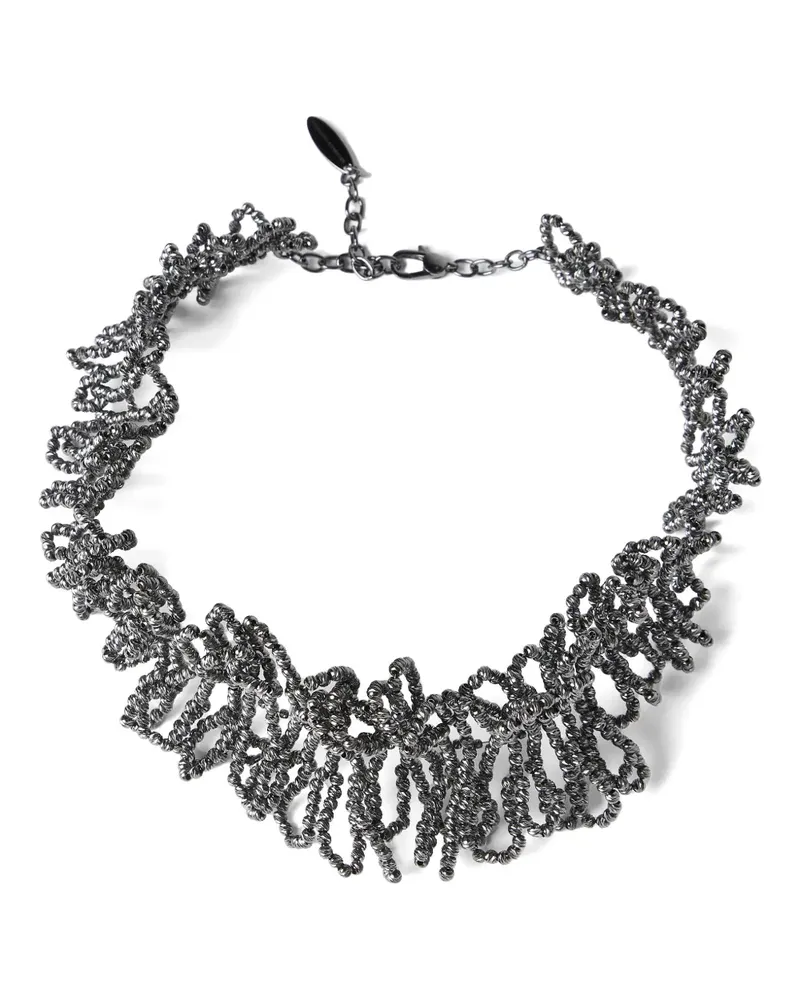 Brunello Cucinelli Halskette mit Monili-Perlen - Grau Grau