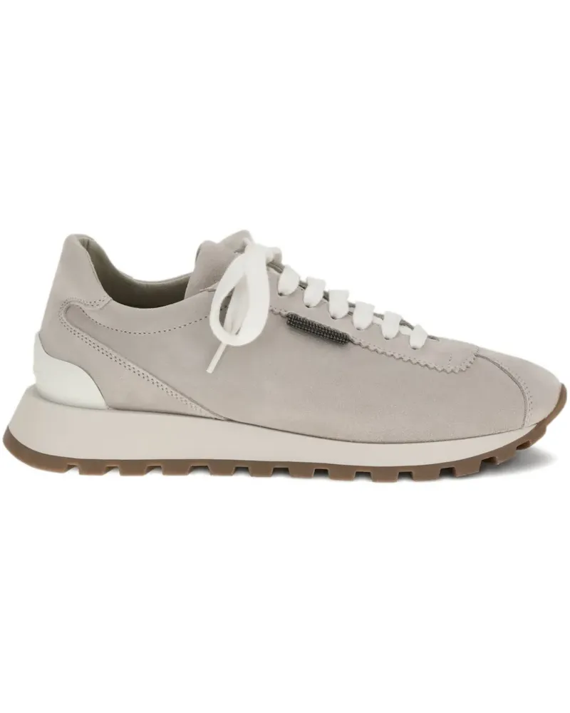 Brunello Cucinelli lace-up sneakers - Nude Nude