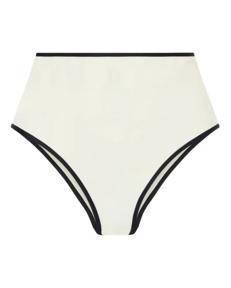 Kiki De Montparnasse High-Waist-Bikinihöschen mit Kontrastdetails - Nude Nude