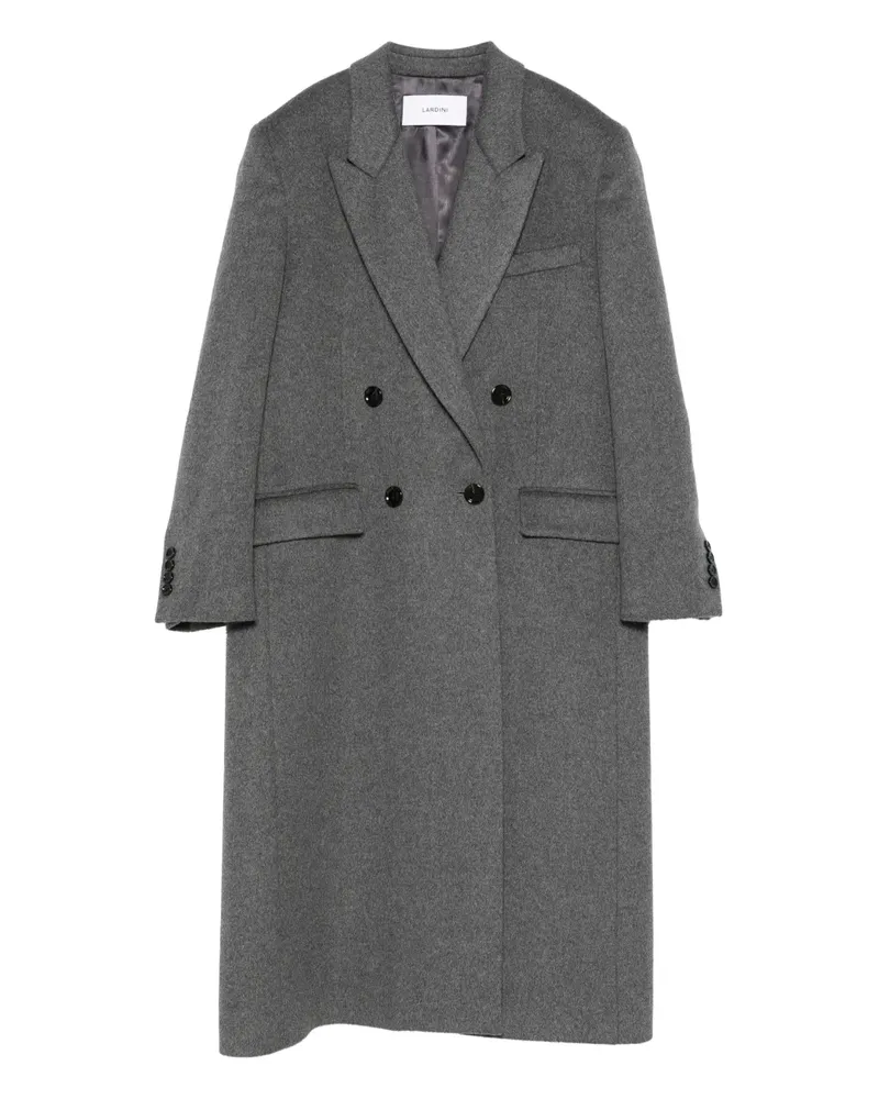 LARDINI Doppelreihiger Martin Mantel - Grau Grau