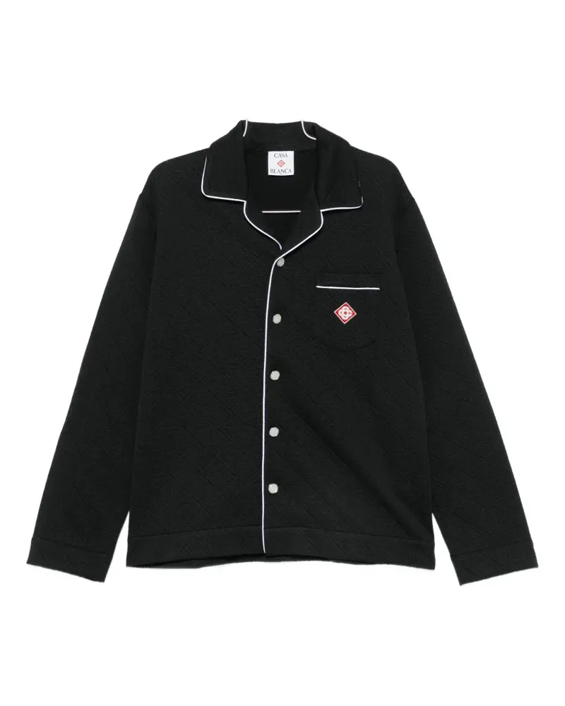 Casablanca Paris logo-patch shirt - Schwarz Schwarz