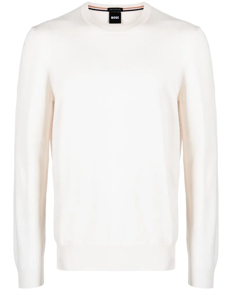 HUGO BOSS Pullover mit Logo-Stickerei - Nude Nude