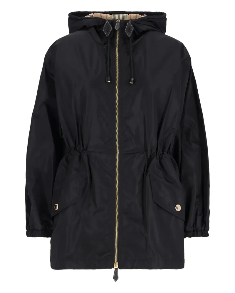 Burberry Kapuzenmantel mit Kordelzug - Schwarz Schwarz