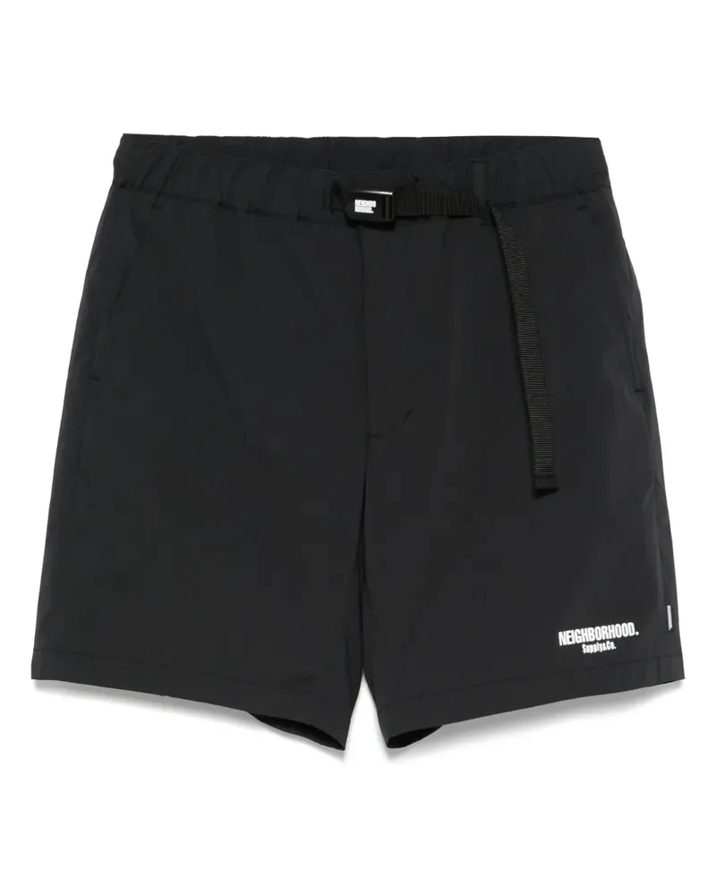 Neighborhood Shorts mit Logo-Print - Schwarz Schwarz