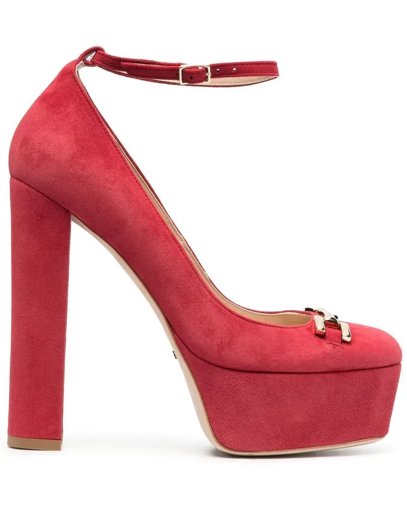 Elisabetta Franchi Mary Janes mit Plateau Rot