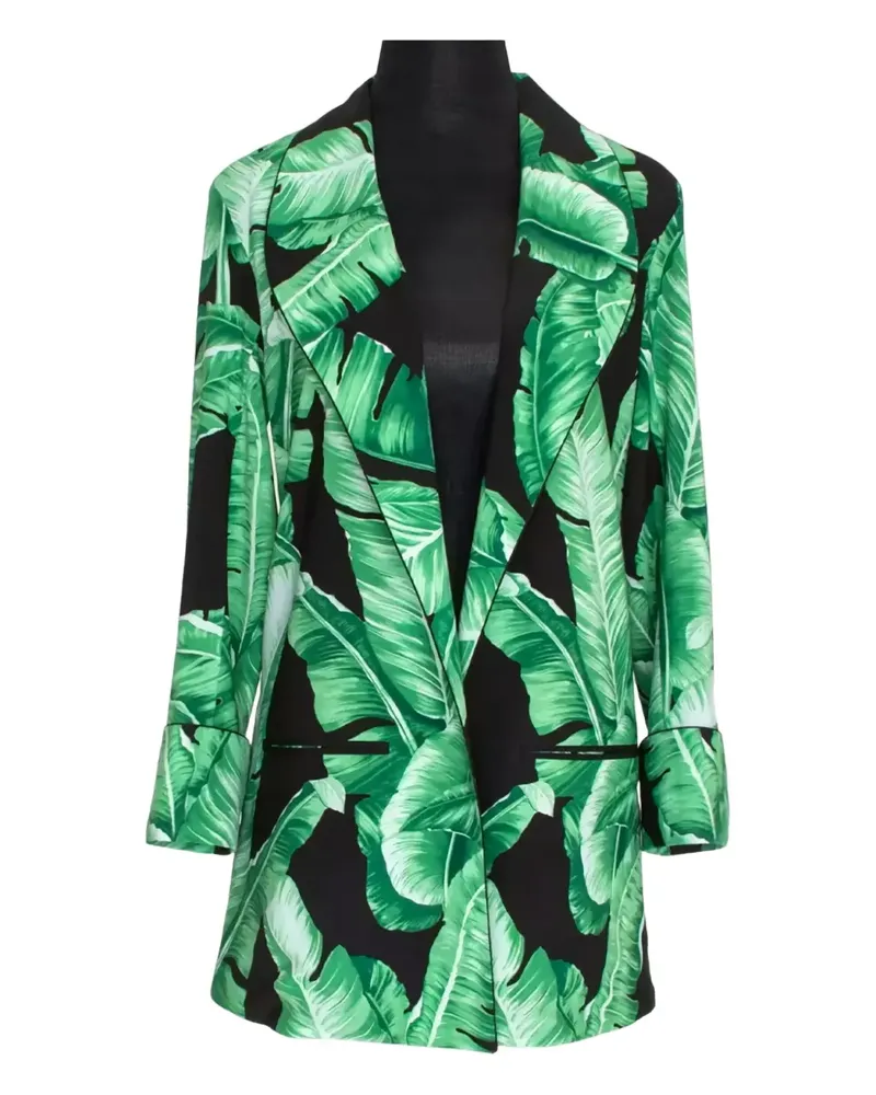 Mystique Jungle lapel-collar blazer - Grün Grün