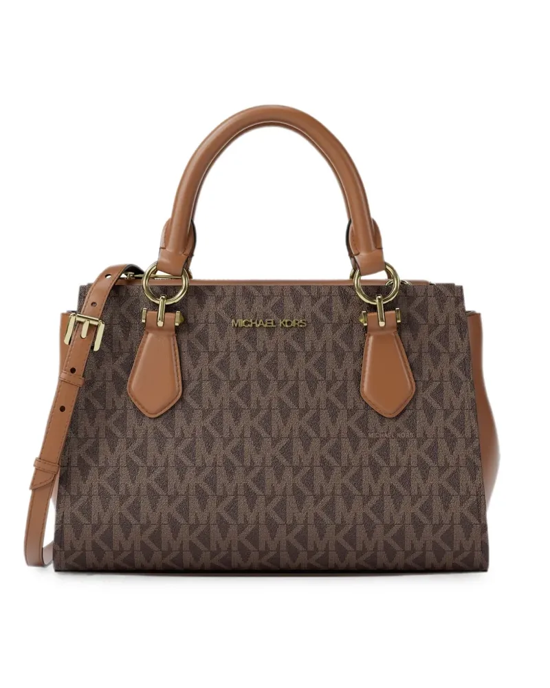 Michael Kors Kuriertasche mit Monogramm-Print - Braun Braun