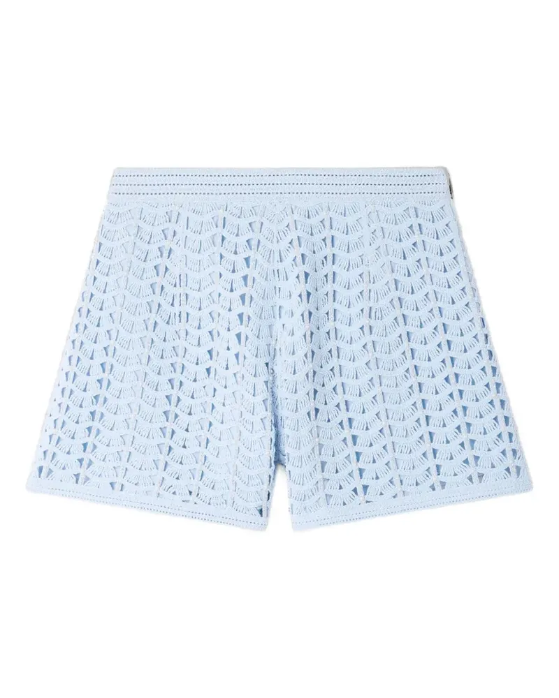 Sandro Gehäkelte Shorts mit Reißverschluss - Blau Blau