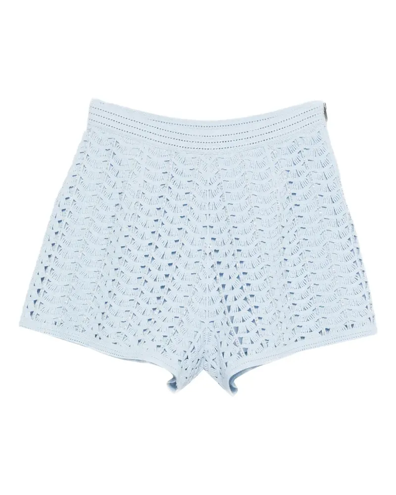 Sandro Gehäkelte Shorts mit Reißverschluss - Blau Blau
