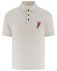 Ferragamo Poloshirt mit Logo-Stickerei Weiß