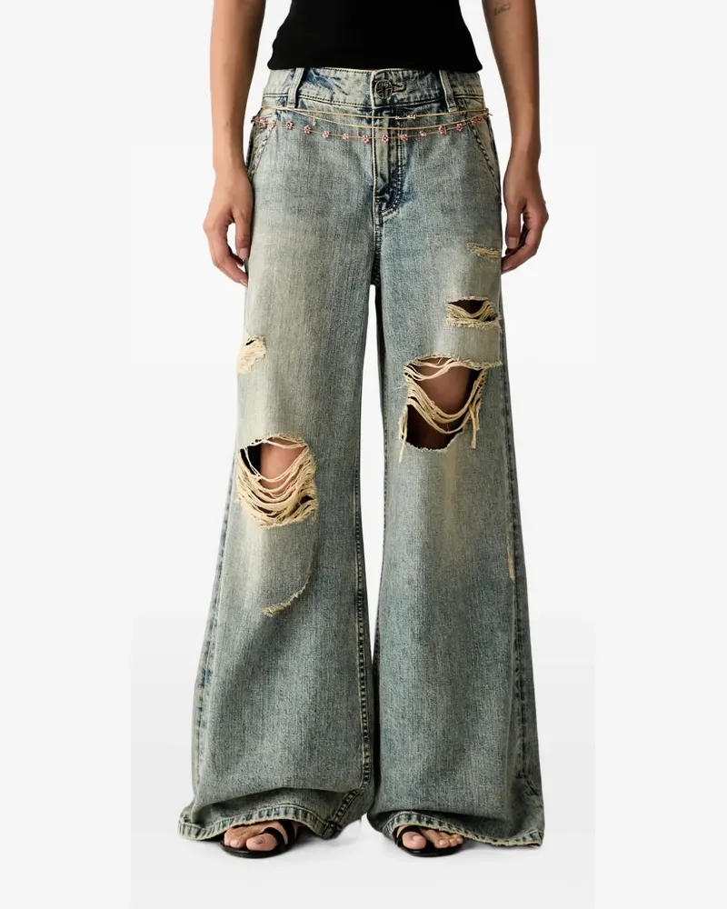 Miss Sixty distressed flared jeans - Blau Blau