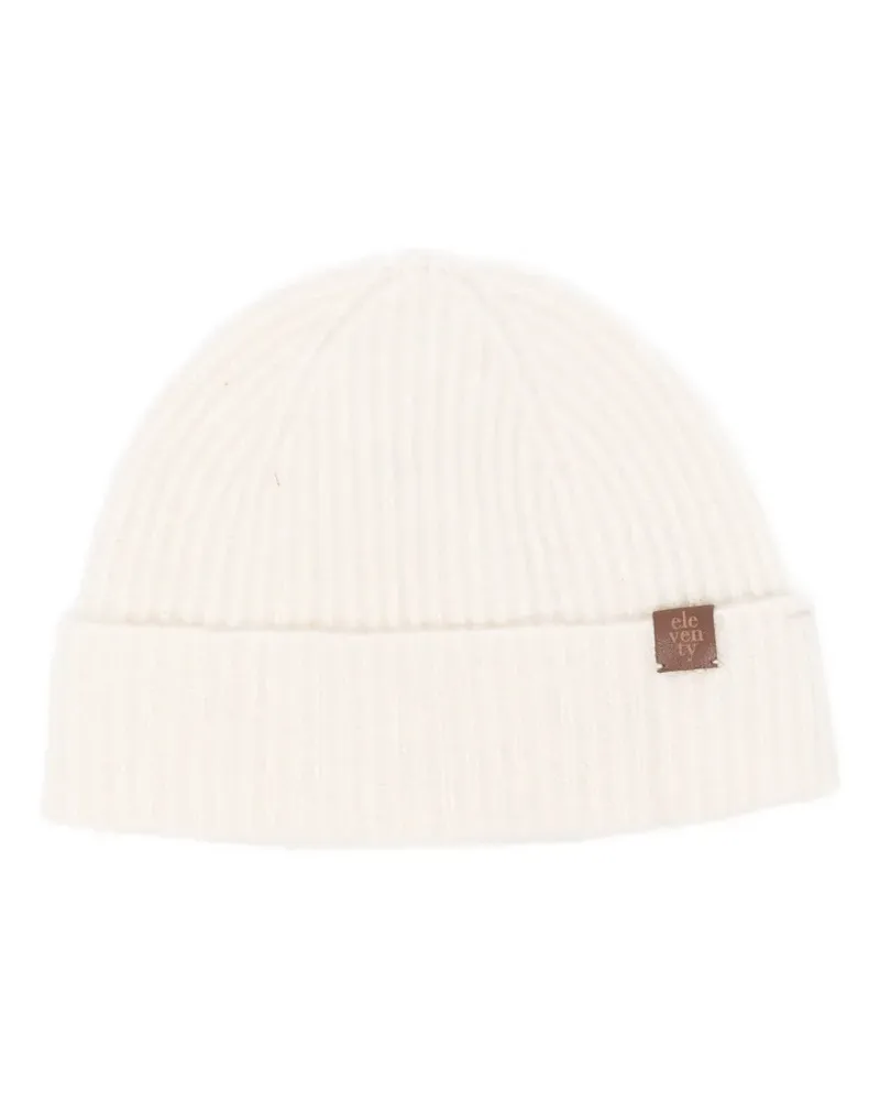 Eleventy Gerippte Beanie - Nude Nude