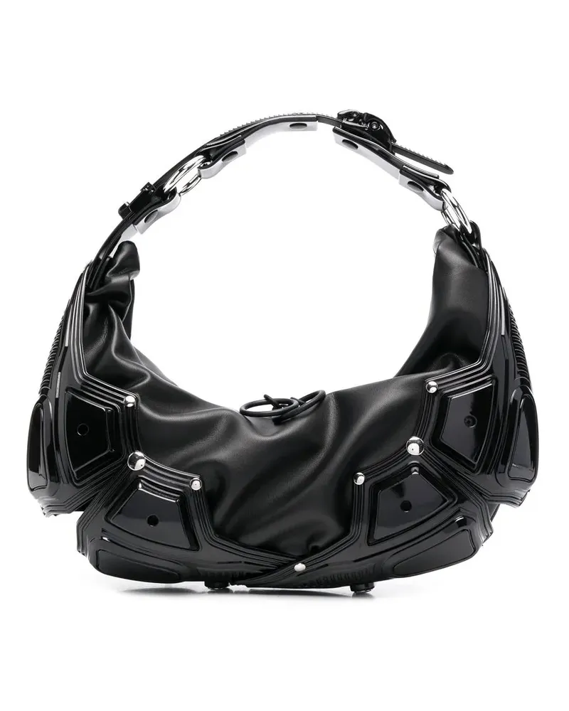 Innerraum Handtasche mit Nieten - Schwarz Schwarz
