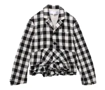 Blazer mit Gingham-Karo - Schwarz