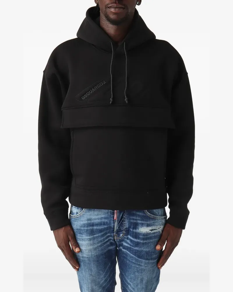 Dsquared2 Hoodie mit Logo-Stickerei - Schwarz Schwarz