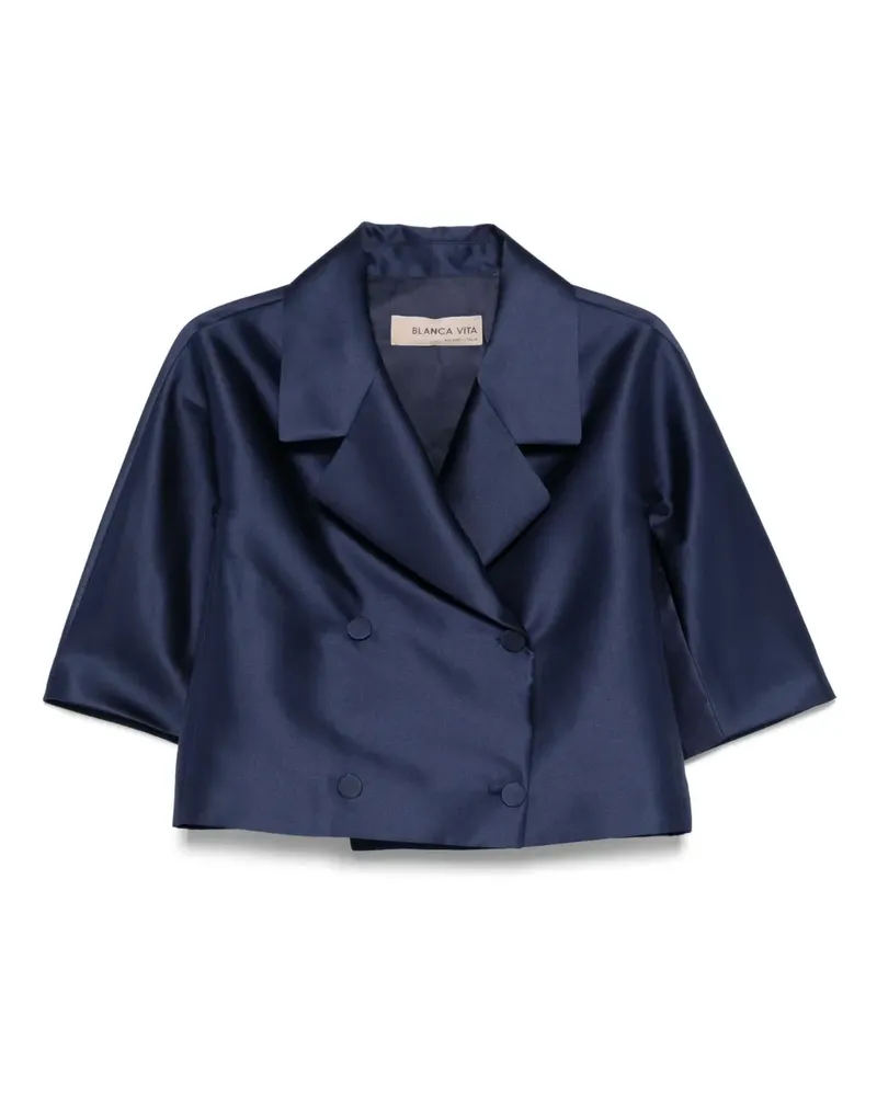 Blanca Sakko aus Satin - Blau Blau