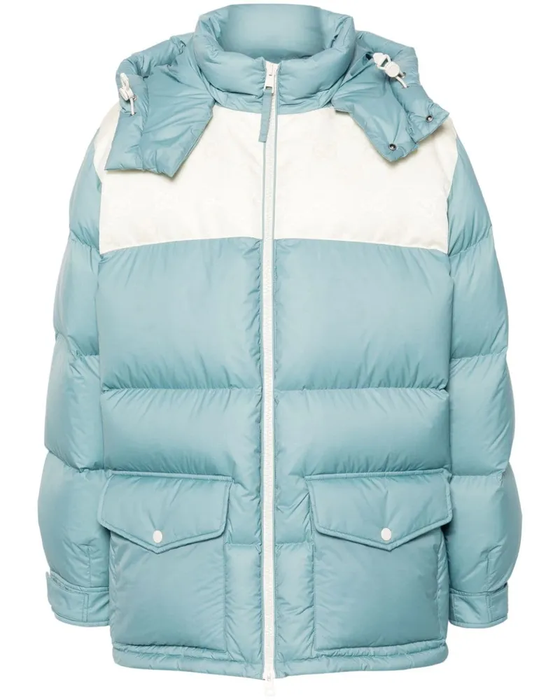 Gucci Gefütterte Jacke aus GG Canvas - Blau Blau