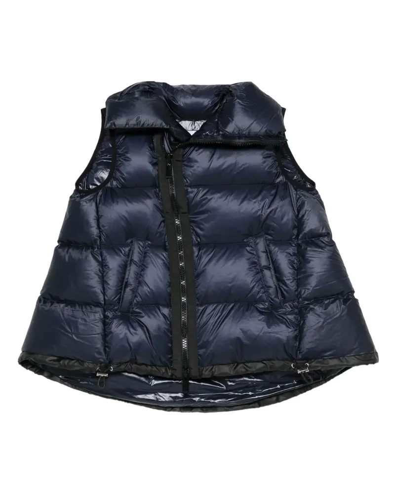 Sacai Daunenweste mit Stehkragen - Blau Blau